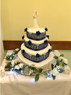 3 Tier Heart Shaped Wedding Cake